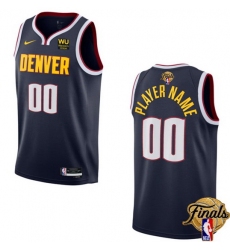 Men Denver Nuggets Active Player Custom Navy 2023 Finals Icon Edition Stitched Basketball Jersey