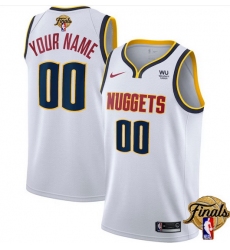 Men Denver Nuggets Active Player Custom White 2023 Finals Association Edition Stitched Basketball Jersey