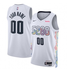 Men Denver Nuggets Active Player Custom White 2024 25 City Edition Stitched Basketball Jersey