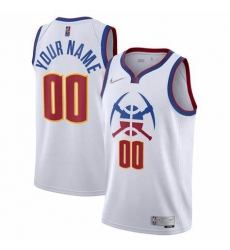 Men Women Youth Toddler Denver Nuggets White Custom Nike NBA Stitched Jersey