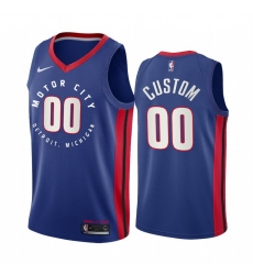 Men Women youth Nike Pistons Cusom Blue NBA Swingman 2020 21 City Edition Jersey 