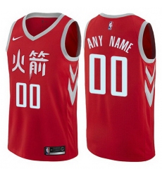 Men Women Youth Toddler All Size Nike Houston Rockets Customized Authentic Red NBA City Edition Jersey