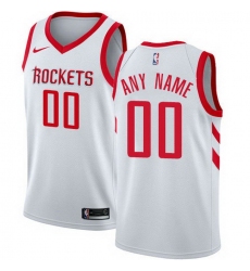 Men Women Youth Toddler All Size Nike Houston Rockets Customized Swingman White Home NBA Association Edition Jersey