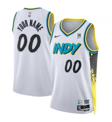 Men Indiana Pacers Active Player Custom White 2024 25 City Edition Stitched Basketball Jersey