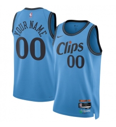 Men Los Angeles Clippers Active Player Custom Light Blue 2024 25 CityEdition Stitched Jersey