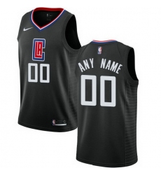 Men Women Youth Toddler All Size Nike Los Angeles Clippers Customized Swingman Black Alternate NBA Statement Edition Jersey