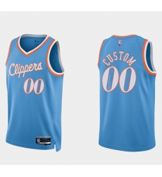 Men Women Youth Toddler Los Angeles Clippers Active Player Custom 2021 22 Blue 75th Anniversary City Edition Stitched Basketball Jersey