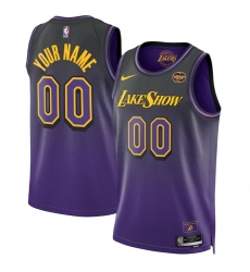 Men Los Angeles Lakers Active Player Custom Purple 2024 25 City Edition Stitched Basketball Jersey