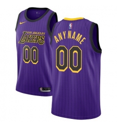 Men Women Youth Toddler All Size Los Angeles Lakers Authentic Purple City Edition Nike NBA Customized Jersey