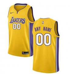 Men Women Youth Toddler All Size Nike Los Angeles Lakers Customized Swingman Gold Home NBA Icon Edition Jersey