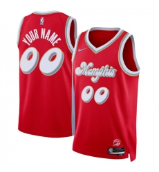 Men Memphis Grizzlies Active Player Custom Red 2024 25 City Edition Stitched Basketball Jersey