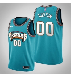 Men Women Youth Toddler All Size Memphis Grizzlies Custom 00 Teal 25th Season Vancouver Throwbacks Jersey