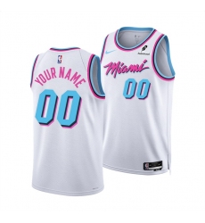 Men Miami Heat Active Player Custom White 2024 25 City Edition Stitched Basketball Jersey