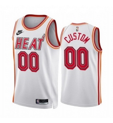 Men Miami Heat Active Player Custom White Classic Edition Stitched Basketball Jersey