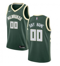 Men Women Youth Toddler All Size Nike Milwaukee Bucks Customized Swingman Green Road NBA Icon Edition Jersey
