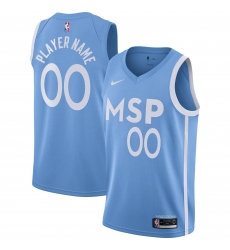 Men Women Youth Toddler Minnesota Timberwolves Light Blue Custom Nike NBA Stitched Jersey