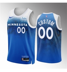 Men Women youth Minnesota Timberwolves Active Player Custom Blue 2023 24 City Edition Stitched Jersey