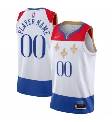 Men Women Youth Toddler New Orleans Pelicans White Blue Custom Nike NBA Stitched Jersey