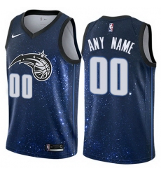 Men Women Youth Toddler All Size Nike Orlando Magic Customized Authentic Blue NBA City Edition Jersey