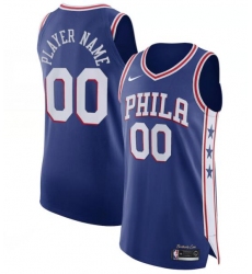 Men Women Youth Philadelphia 76ers Nike Blue Custom Jersey Icon Edition