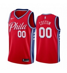 Men Women Youth Toddler All Size Philadelphia 76ers Custom Red 2019 20 Statement Edition NBA Jersey