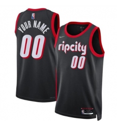 Men Women Youth Toddler Portland Trail Portland Blazers Active Player Custom 2021 22 Black City Edition 75th Anniversary Stitched Basketball Jersey