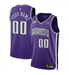 Men Sacramento Kings Active Player Custom Purple 2024 25 Classic Edition Stitched Basketball Jersey