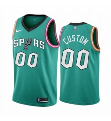 Men San Antonio Spurs Active Player Custom 2022 23 Teal City Edition Stitched Jersey