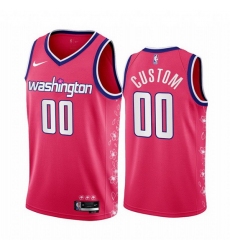 Men Washington Wizards Active Player Custom 2022 23 Pink Cherry Blossom City Edition Limited Stitched Basketball Jersey