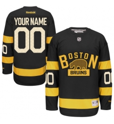 Men Women Youth Toddler Youth Black Jersey - Customized Reebok Boston Bruins Winter Classic