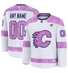 Men Women Youth Calgary Flames Fanatics White 2024 Hockey Fights Cancer Custom Practice Jersey Men Women Youth Calgary Flames Fanatics White 2024 Hockey Fights Cancer Custom Practice Jersey