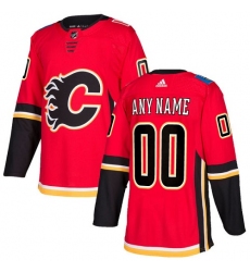 Men Women Youth Toddler Red Jersey - Customized Adidas Calgary Flames Home