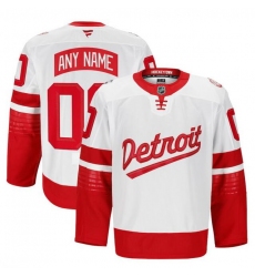 Men Detroit Red Wings Active Player Custom White Red 2024 25 Stadium Series Patch Stitched Jersey