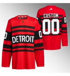 Men Women Youth Detroit Red Wings Custom Red 2022 23 Reverse Retro Stitched Jersey