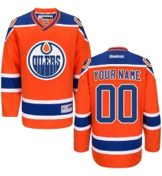 Men Women Youth Toddler Orange Jersey - Customized Reebok Edmonton Oilers Third