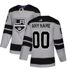 Men Women Youth Toddler Los Angeles Kings Gray Adidas Custom NHL Stitched Jersey