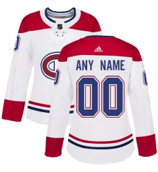 Men Women Youth Toddler White Jersey - Customized Adidas Montreal Canadiens Away  II
