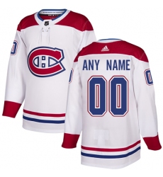 Men Women Youth Toddler Youth White Jersey - Customized Adidas Montreal Canadiens Away