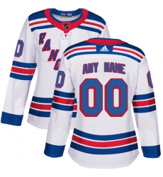 Men Women Youth Toddler White Jersey - Customized Adidas New York Rangers Away  II