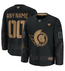 Men Women Youth Ottawa Senators Fanatics Black 2024 Military Appreciation Custom Practice Jersey