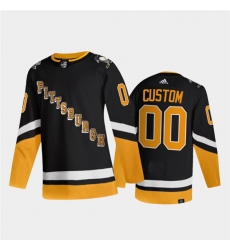 Men Pittsburgh Penguins Active Player Custom 2021 2022 Black Stitched Jersey