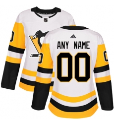 Men Women Youth Toddler White Jersey - Customized Adidas Pittsburgh Penguins Away  II