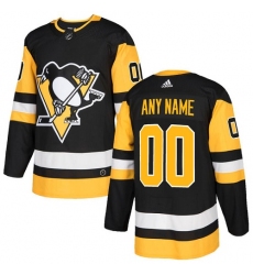 Men Women Youth Toddler Youth Black Jersey - Customized Adidas Pittsburgh Penguins Home