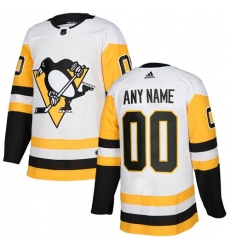 Men Women Youth Toddler Youth White Jersey - Customized Adidas Pittsburgh Penguins Away