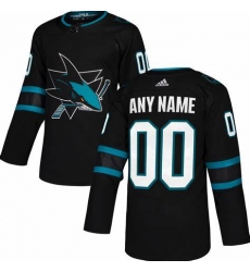 Men Women Youth Toddler San Jose Sharks Custom NHL Stitched Jersey Black