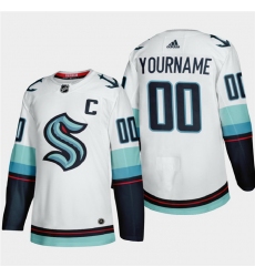 Seattle Kraken Custom Men Women youth Adidas 2021 22 White Away Authentic Stitched NHL Jersey 