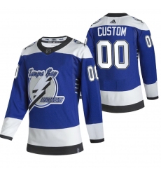 Tampa Bay Lightning Custom Blue Men Women youth Adidas 2020 21 Alternate Authentic Player NHL Jersey 
