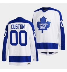 Men Toronto Maple Leafs Custom White Classics Primary Logo Stitched jersey
