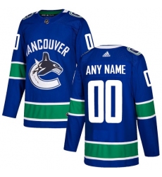 Men Women Youth Toddler Blue Jersey - Customized Adidas Vancouver Canucks Home