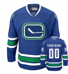 Men Women Youth Toddler Youth Royal Blue Jersey - Customized Reebok Vancouver Canucks New Third